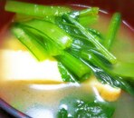小松菜と厚揚げのすまし汁